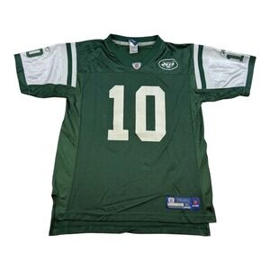 New York Jets Jersey Youth XL Green White NFL Football Santonio Holmes 10 Reebok